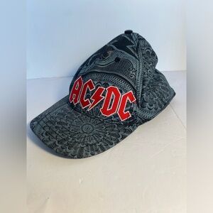2009 AC/DC Black & Red Embroidered Band Baseball Cap